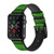 CA0267 Football Soccer Field Leather & Silicone Smart Watch Band Strap For Apple Watch iWatch