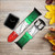 CA0272 Italy Flag Leather & Silicone Smart Watch Band Strap For Apple Watch iWatch