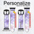CA0282 Purple White Flowers Cinturino in pelle e silicone Smartwatch per Apple Watch iWatch