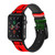 CA0304 Watermelon Leather & Silicone Smart Watch Band Strap For Apple Watch iWatch