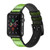 CA0333 Green Apple Texture Seamless Leather & Silicone Smart Watch Band Strap For Apple Watch iWatch