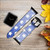 CA0337 Star Pattern Leather & Silicone Smart Watch Band Strap For Apple Watch iWatch