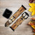 CA0477 Lion King of Beasts Leather & Silicone Smart Watch Band Strap For Apple Watch iWatch