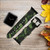 CA0482 Green Snake Skin Graphic Printed Leather & Silicone Smart Watch Band Strap For Apple Watch iWatch