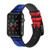 CA0541 Haiti Flag Leather & Silicone Smart Watch Band Strap For Apple Watch iWatch