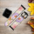 CA0547 Sweet Flower Painting Leather & Silicone Smart Watch Band Strap For Apple Watch iWatch
