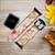 CA0549 Pretty Rose Cottage Flora Leather & Silicone Smart Watch Band Strap For Apple Watch iWatch