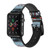 CA0551 Retro Robot Toy Leather & Silicone Smart Watch Band Strap For Apple Watch iWatch