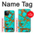 S2688 Aqua Copper Turquoise Gemstone Graphic Case Cover Custodia per iPhone 12, iPhone 12 Pro