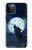 S3693 Grim White Wolf Full Moon Case Cover Custodia per iPhone 12, iPhone 12 Pro