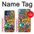 S3281 Colorful Hippie Flowers Pattern Case Cover Custodia per iPhone 12 mini