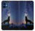 S3555 Wolf Howling Million Star Case Cover Custodia per iPhone 12 mini