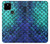 S3047 Green Mermaid Fish Scale Case Cover Custodia per Google Pixel 4a 5G