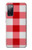 S3535 Red Gingham Case Cover Custodia per Samsung Galaxy S20 FE