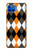 S3421 Black Orange White Argyle Plaid Case Cover Custodia per Motorola Moto G 5G Plus