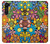 S3281 Colorful Hippie Flowers Pattern Case Cover Custodia per Motorola Edge