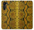 S3365 Yellow Python Skin Graphic Print Case Cover Custodia per Motorola Edge