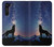 S3555 Wolf Howling Million Star Case Cover Custodia per Motorola Edge