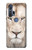 S2399 White Lion Face Case Cover Custodia per Motorola Edge+