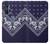 S3357 Navy Blue Bandana Pattern Case Cover Custodia per Motorola Edge+