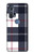 S3452 Plaid Fabric Pattern Case Cover Custodia per Motorola Edge+
