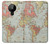 S3418 Vintage World Map Case Cover Custodia per Nokia 5.3