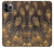 S3691 Gold Peacock Feather Case Cover Custodia per iPhone 11 Pro Max