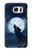 S3693 Grim White Wolf Full Moon Case Cover Custodia per Samsung Galaxy S7