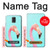 S3708 Pink Flamingo Case Cover Custodia per Samsung Galaxy S5