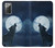 S3693 Grim White Wolf Full Moon Case Cover Custodia per Samsung Galaxy Note 20