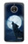 S3693 Grim White Wolf Full Moon Case Cover Custodia per Motorola Moto E4