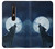 S3693 Grim White Wolf Full Moon Case Cover Custodia per Nokia 6.1, Nokia 6 2018