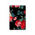 S3112 Rose Floral Pattern Black Case Cover Custodia per iPad mini 4, iPad mini 5, iPad mini 5 (2019)