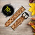 CA0051 Giraffe Skin Cinturino in pelle e silicone Smartwatch per Samsung Galaxy Watch, Gear, Active