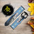 CA0178 Bass Fishing Cinturino in pelle e silicone Smartwatch per Samsung Galaxy Watch, Gear, Active