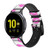 CA0246 Pink Lips Kisses Cinturino in pelle e silicone Smartwatch per Samsung Galaxy Watch, Gear, Active
