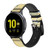 CA0249 Vintage Flowers Cinturino in pelle e silicone Smartwatch per Samsung Galaxy Watch, Gear, Active
