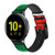 CA0272 Italy Flag Cinturino in pelle e silicone Smartwatch per Samsung Galaxy Watch, Gear, Active
