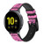 CA0485 Paris Pink Cinturino in pelle e silicone Smartwatch per Samsung Galaxy Watch, Gear, Active