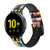 CA0557 Triangles Vibrant Colors Cinturino in pelle e silicone Smartwatch per Samsung Galaxy Watch, Gear, Active
