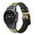 CA0132 African Baluba Mask Cinturino in pelle e silicone Smartwatch per Garmin Smartwatch