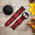 CA0147 Red Wolf Cinturino in pelle e silicone Smartwatch per Garmin Smartwatch