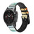 CA0152 Starfish on the Beach Cinturino in pelle e silicone Smartwatch per Garmin Smartwatch