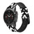 CA0186 Chevron Zigzag Cinturino in pelle e silicone Smartwatch per Garmin Smartwatch