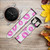 CA0246 Pink Lips Kisses Cinturino in pelle e silicone Smartwatch per Garmin Smartwatch