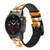 CA0254 Hawaiian Hibiscus Orange Pattern Cinturino in pelle e silicone Smartwatch per Garmin Smartwatch