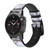 CA0264 Dark Blue Marble Texture Graphic Print Cinturino in pelle e silicone Smartwatch per Garmin Smartwatch