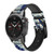 CA0298 Hokusai The Great Wave off Kanagawa Cinturino in pelle e silicone Smartwatch per Garmin Smartwatch
