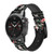 CA0421 Vintage Rose Pattern Cinturino in pelle e silicone Smartwatch per Garmin Smartwatch