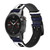 CA0428 Anchor Navy Cinturino in pelle e silicone Smartwatch per Garmin Smartwatch
